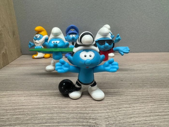 Lot 6 figurines schtroumpfs Peyo 2018 Mcdonald collection vintage - photo numéro 2