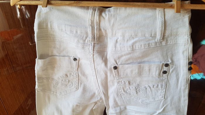 Pantalon en Jean blanc - photo numéro 4