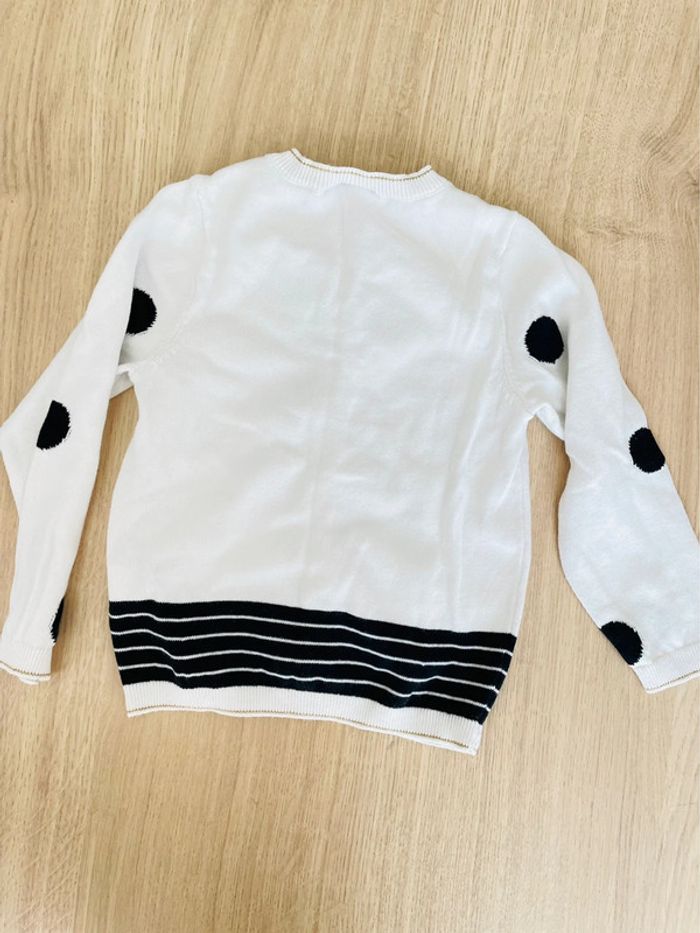 Gilet, cardigan, pull, Minnie Disney blanc noir fille taille 3 ans - photo numéro 3