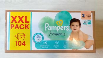 104 Couches Pampers Harmonie Taille 3 - (XXL Pack)