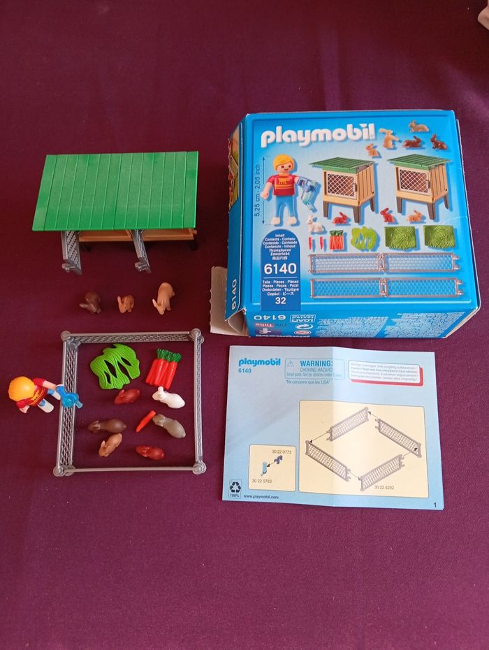 6140 playmobil lapins avec clapiers - photo numéro 3