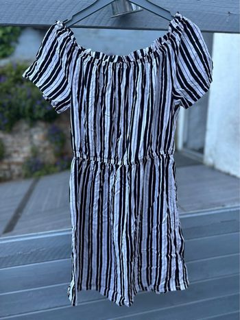 Robe fluide noir et blanche