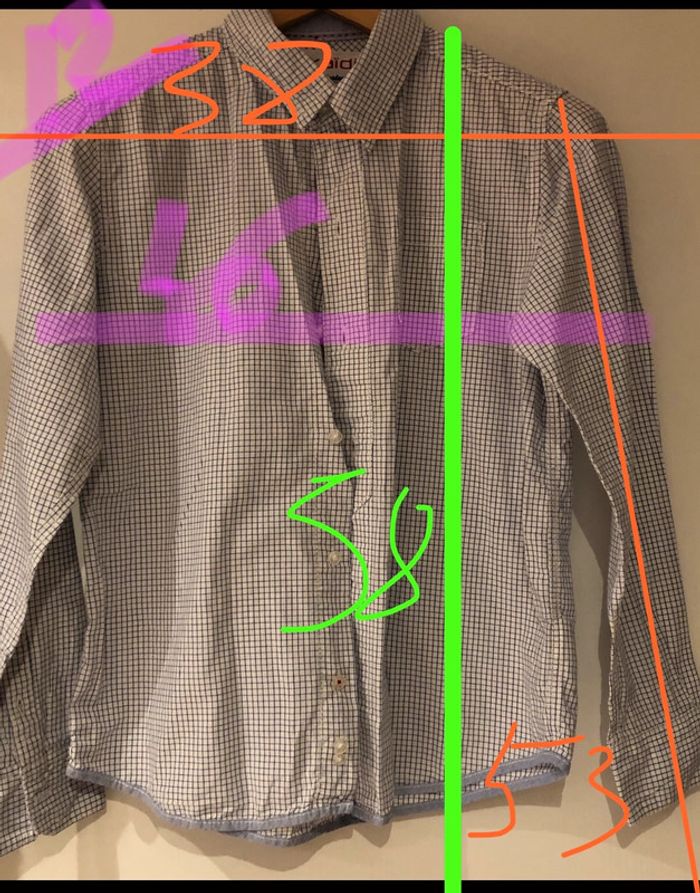 Chemise Okaïdi taille 12 ans petits carreaux - photo numéro 12