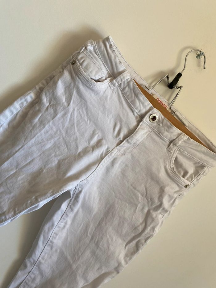 Jean blanc Camaïeu slim femme taille 36 - photo numéro 2