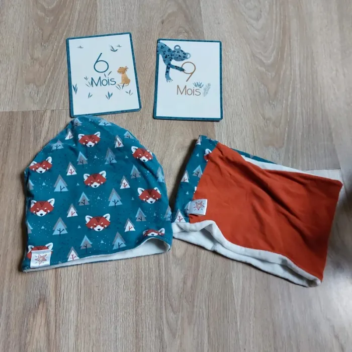 Ensemble bonnet et snood 6-9 mois
