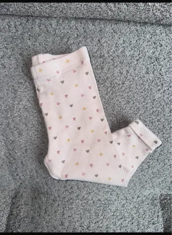 Legging côtelé rose motifs petits cœurs Tape à l’œil