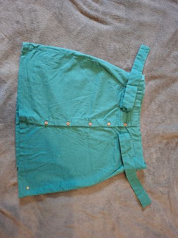 Jupe courte turquoise taille 34