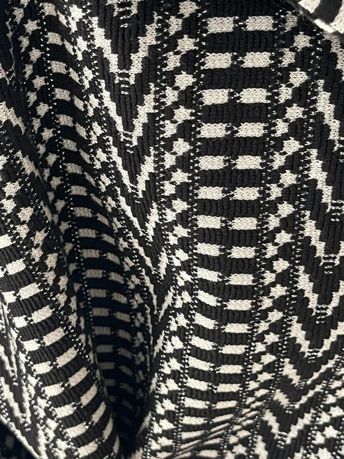 🍍 Kimono Cape noir et blanc 40 - photo numéro 3