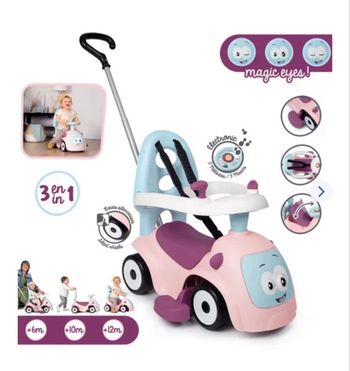 Porteur Maestro Balade rose 3en1