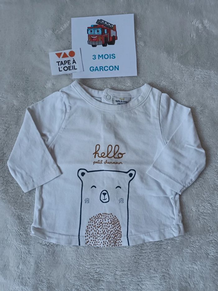 Tshirt 3 mois tape a l oeil