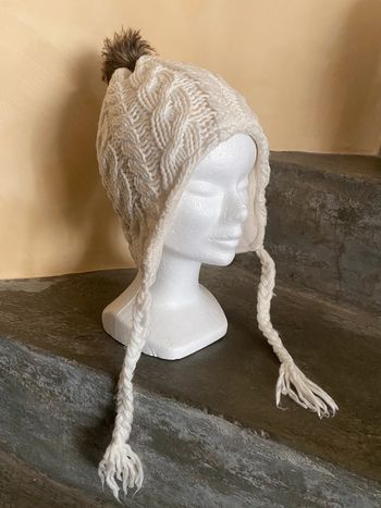 Bonnet chapka blanc Tex 8/12ans