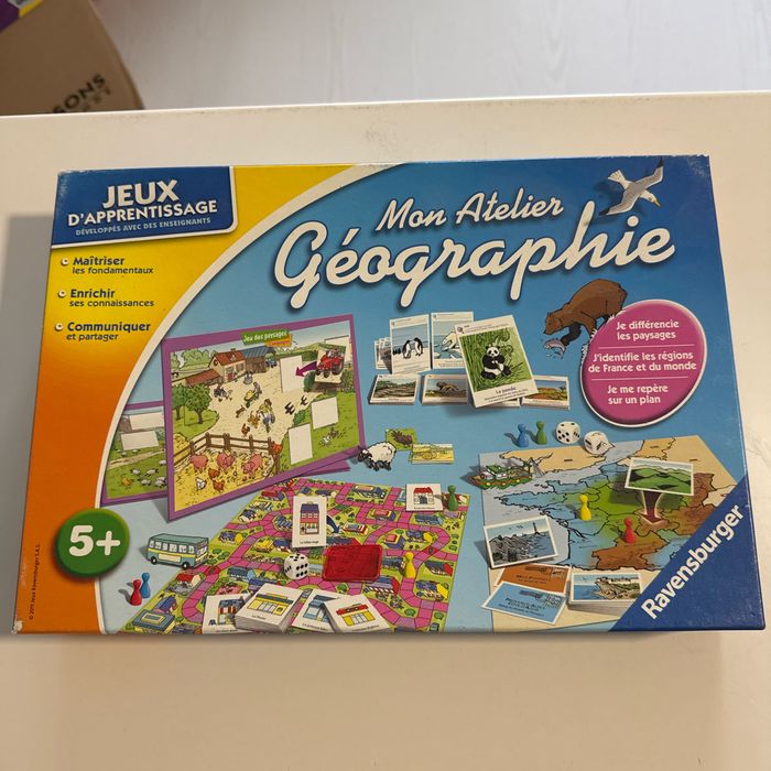Ravensburger, jeu d’apprentissage, mon atelier géographie