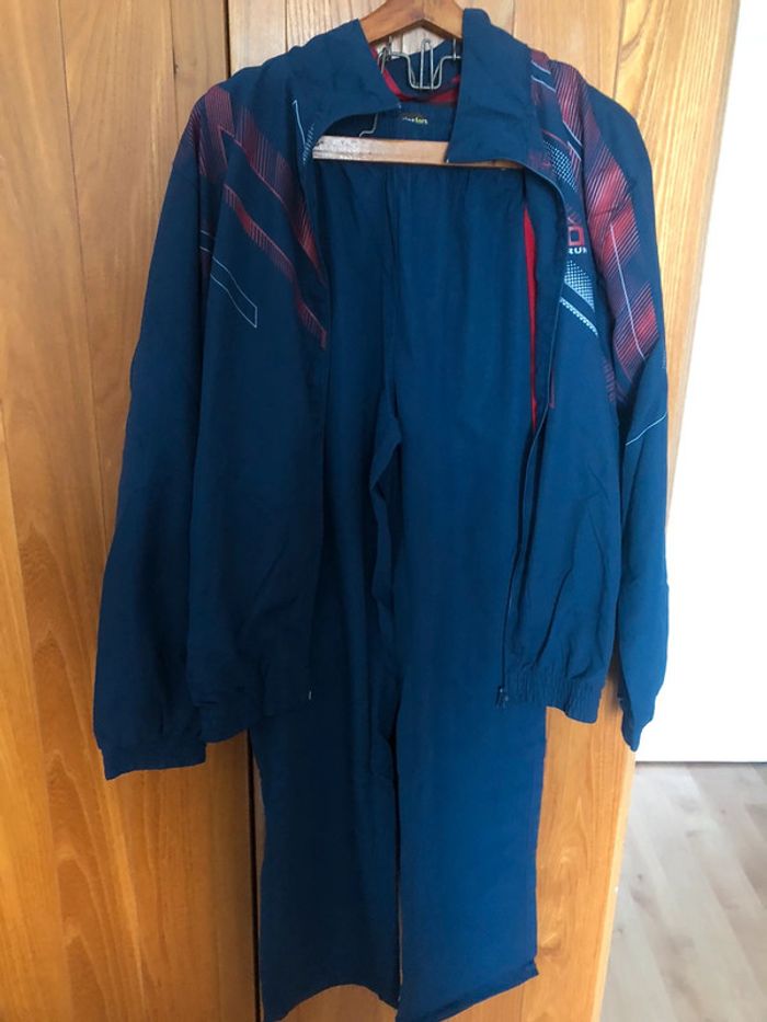 Ensemble jogging + gilet bleu