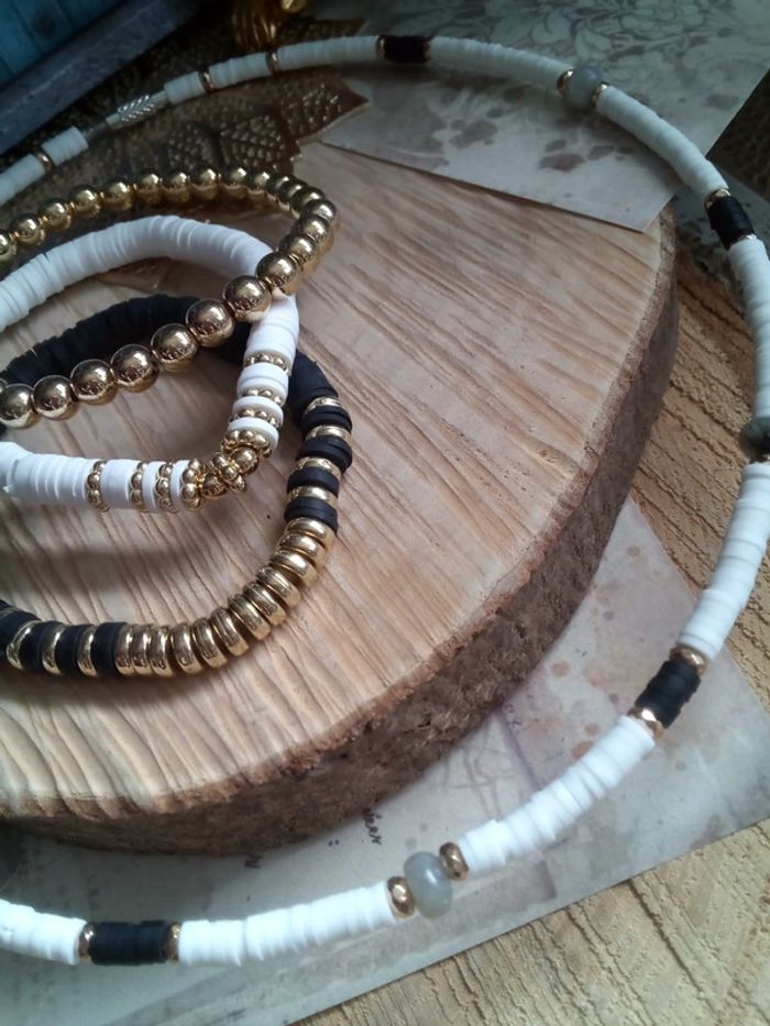 Parure collier + 3 bracelets - photo numéro 3
