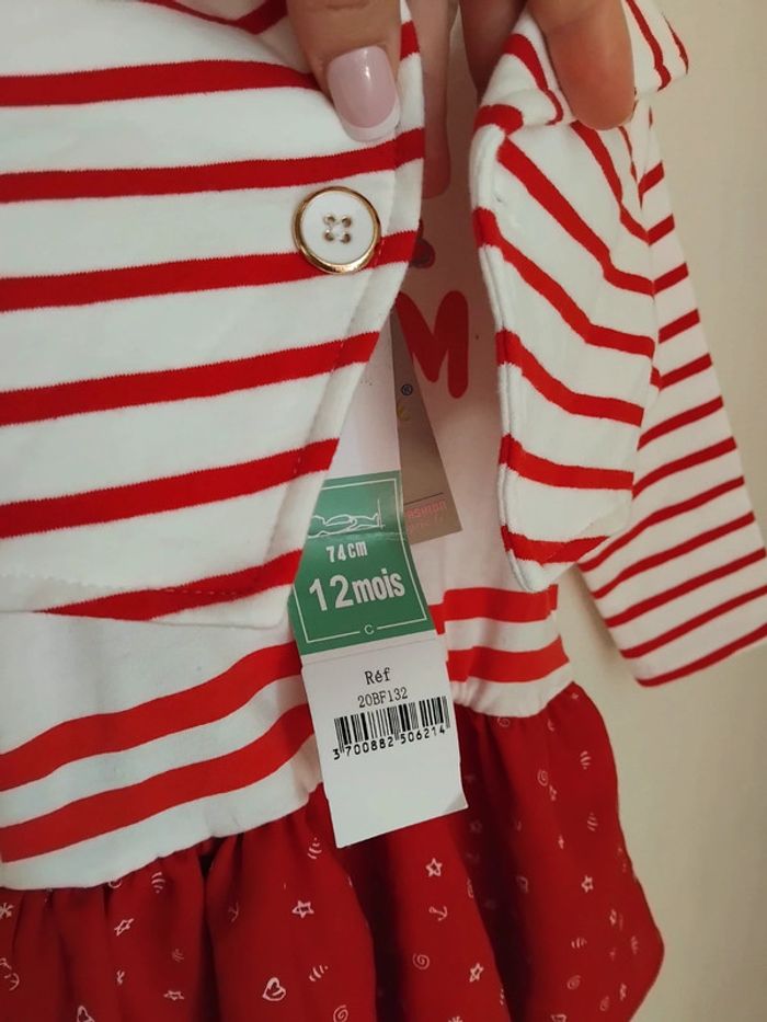 Robe fille neuf 12mois + boléro - photo numéro 14