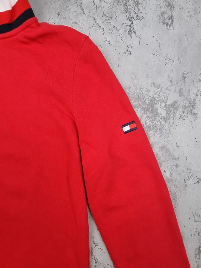 Sweat 1/4 zip Tommy Hilfiger rouge, M Femmes (mesures en photos) - photo numéro 5
