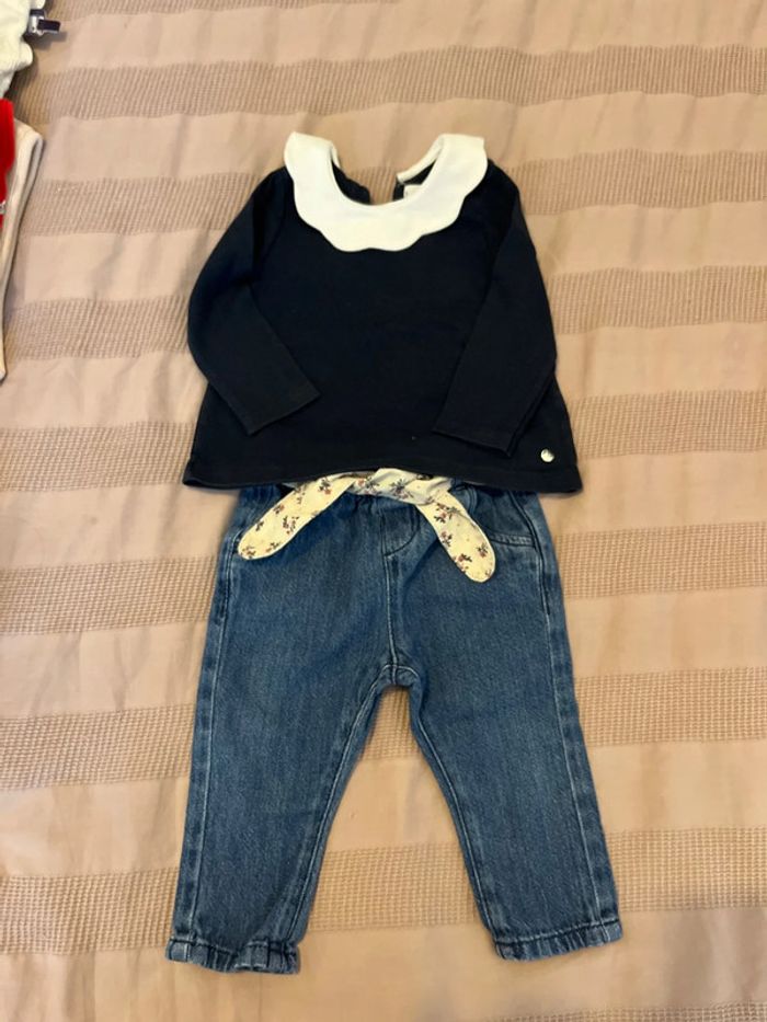 Ensemble petit bateau 12 mois 74cm