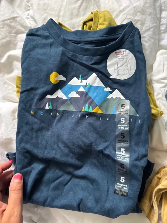 Lot 5 teeshirt manches longues 5 ans garçon - photo numéro 5