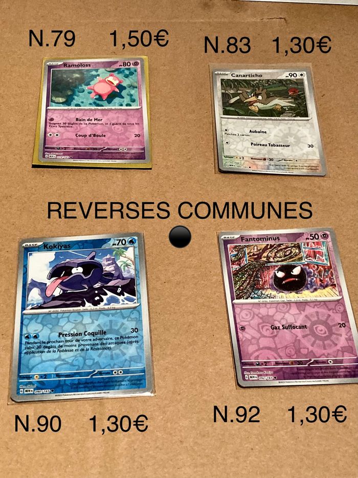 Cartes Pokémon reverses 151 - photo numéro 5