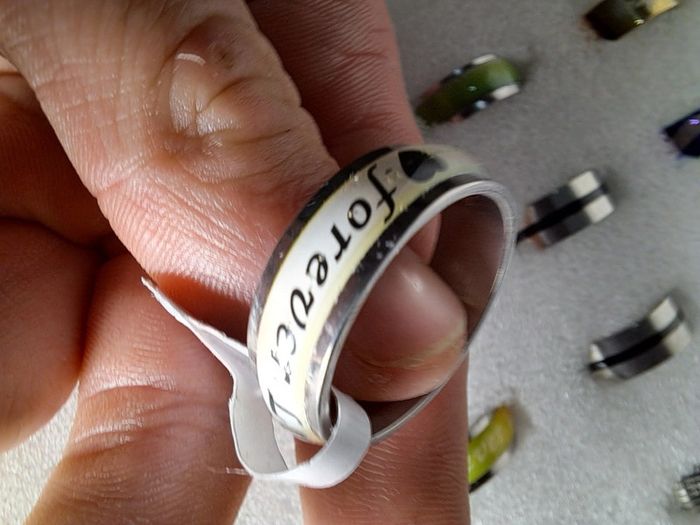 Bague acier inoxydable motifs - photo numéro 2