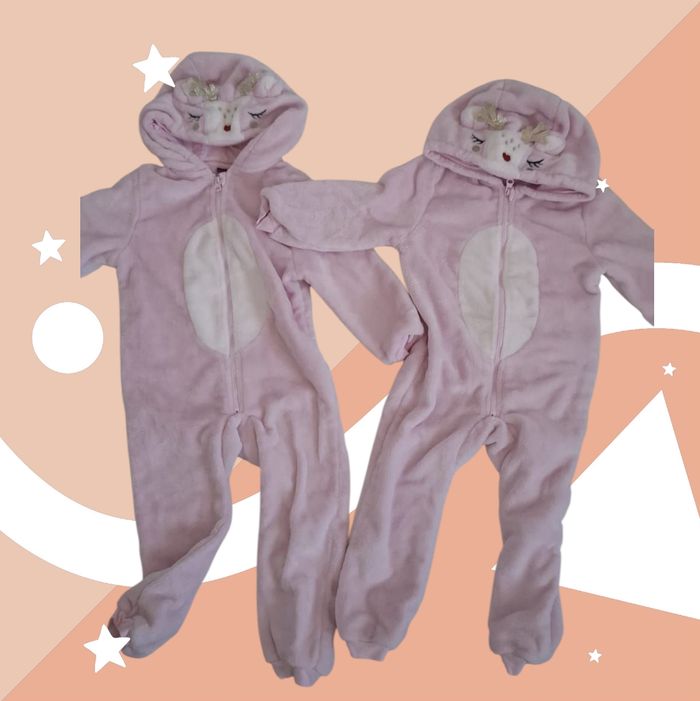 Pyjama Combinaison Enfant Avec Capuche Et Oreilles De Chat - Grenouillère Douce Polaire Pour Hiver (3-12 Ans)