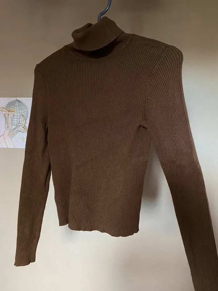 Col roulé marron Pimkie, taille S.