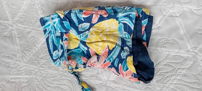 Short en lin motif floral fille 8 ans - photo numéro 11