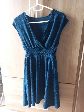 Jolie petite robe bleu marine élégante S neuve