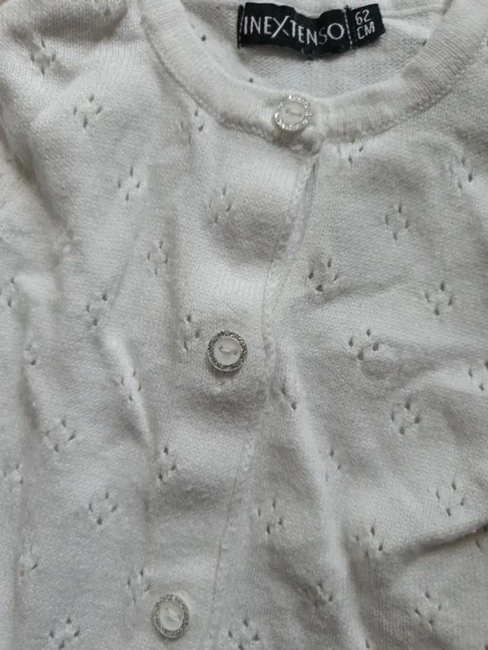 Gilet blanc in extenso 62 cm - photo numéro 3