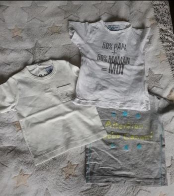 Lot t-shirt bébé manche courte