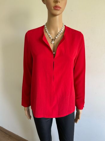 Blouse rouge orangée à manches longues Molly Bracken taille XS jamais portée 