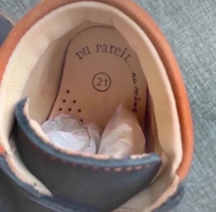 Chaussures à scratch bottines taille 21 Dpam du pareil au même neuves - photo numéro 3