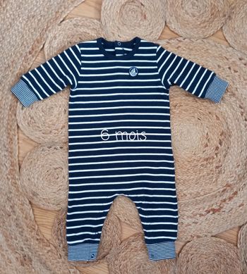 Combi rayée petit bateau 6 mois