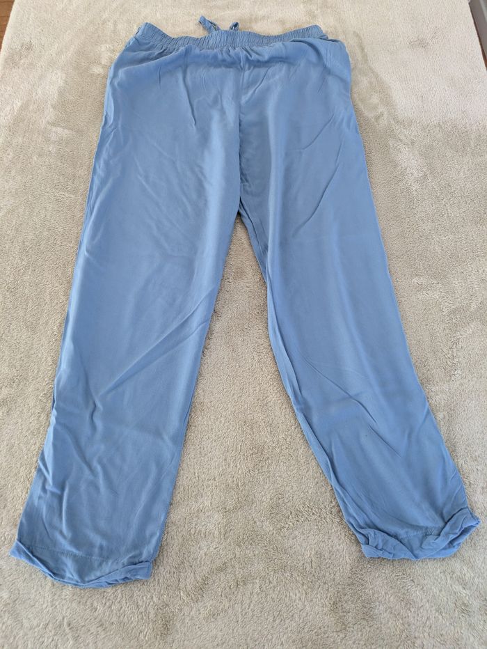 Pantalon Fluide Léger Bleu Ciel - Taille 40 - photo numéro 2