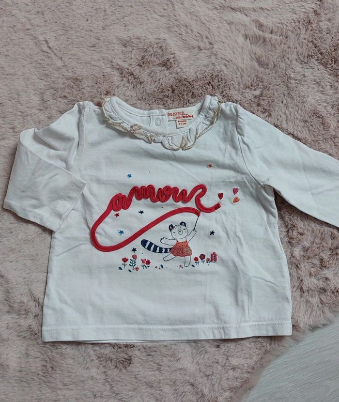 T-shirt "amour" 9 mois DPAM