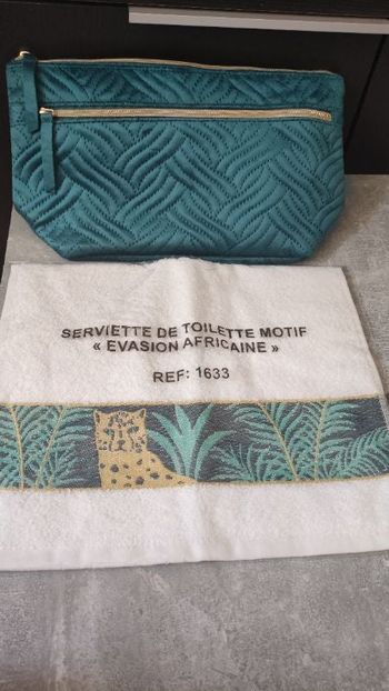 Trousse de toilette maquillage et serviette