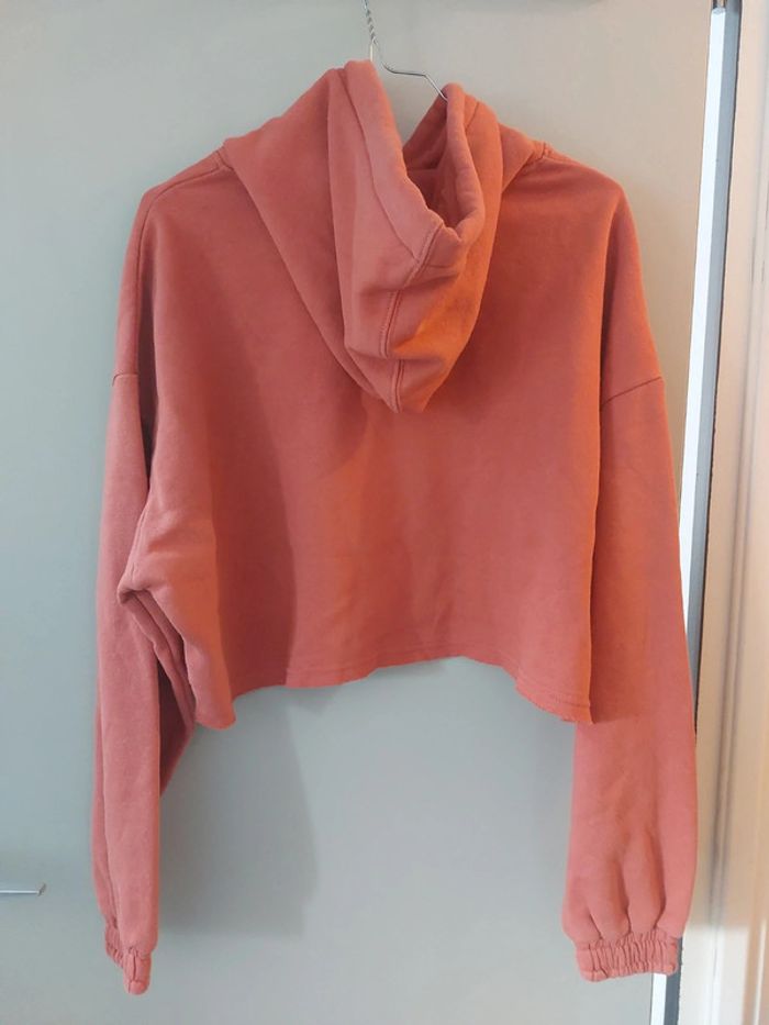 Sweat oversize crop top à capuche femme - photo numéro 3