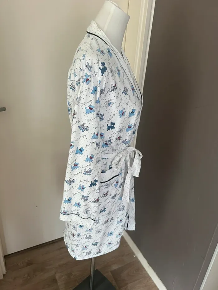 Chipie peignoir en coton, robe de chambre déshabillé, tenue de nuit, femme, taille 1/36 - photo numéro 7