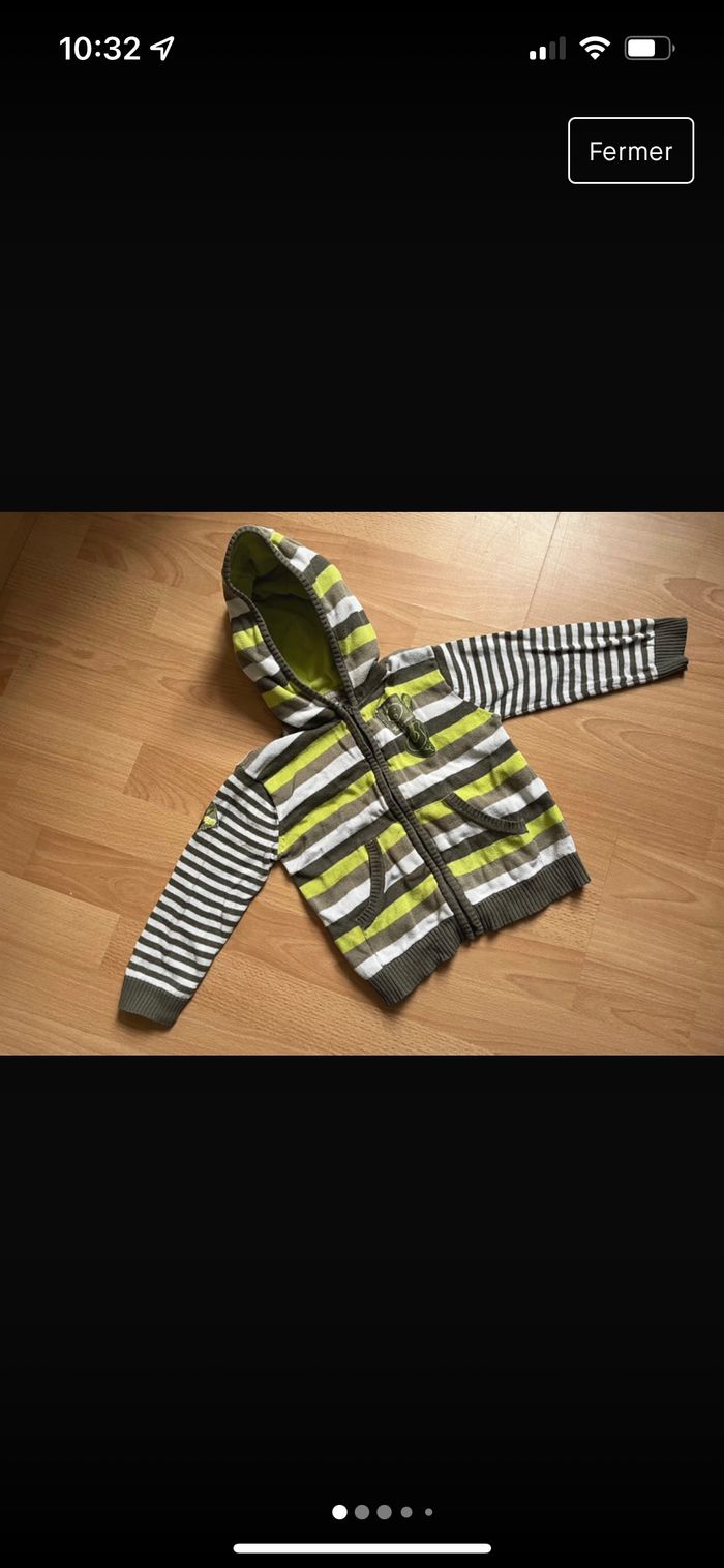 Beau gilet à capuche ORCHESTRA T. 23 mois/88 cm garçon TBE