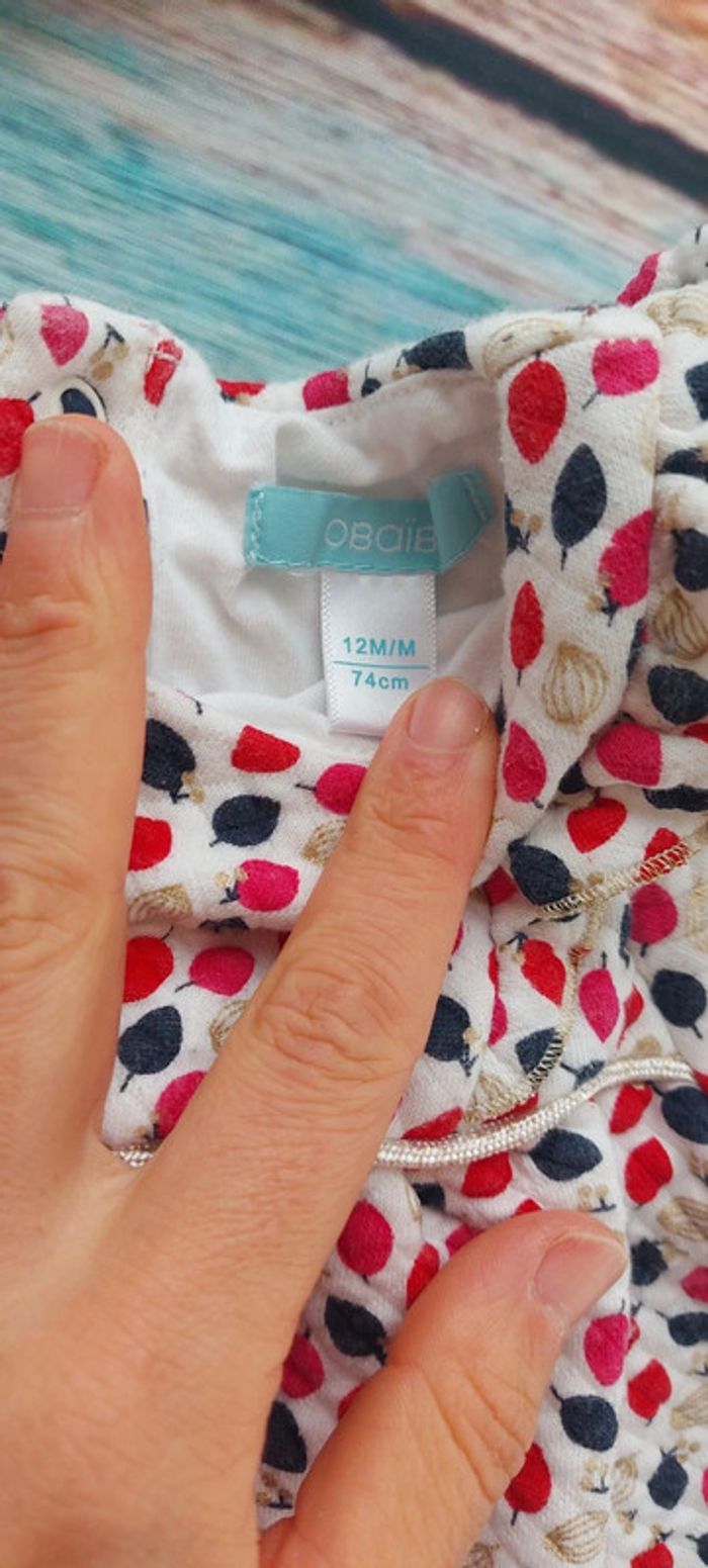 Robe 12 mois fille obaïbi avec bandeau - photo numéro 2