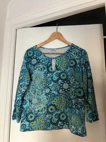 Superbe haut vintage colorés - escorpion - taille L