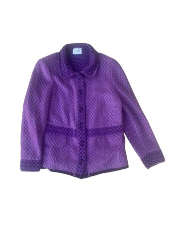 Veste violette laine et mohair Stizzoli taille 48 IT