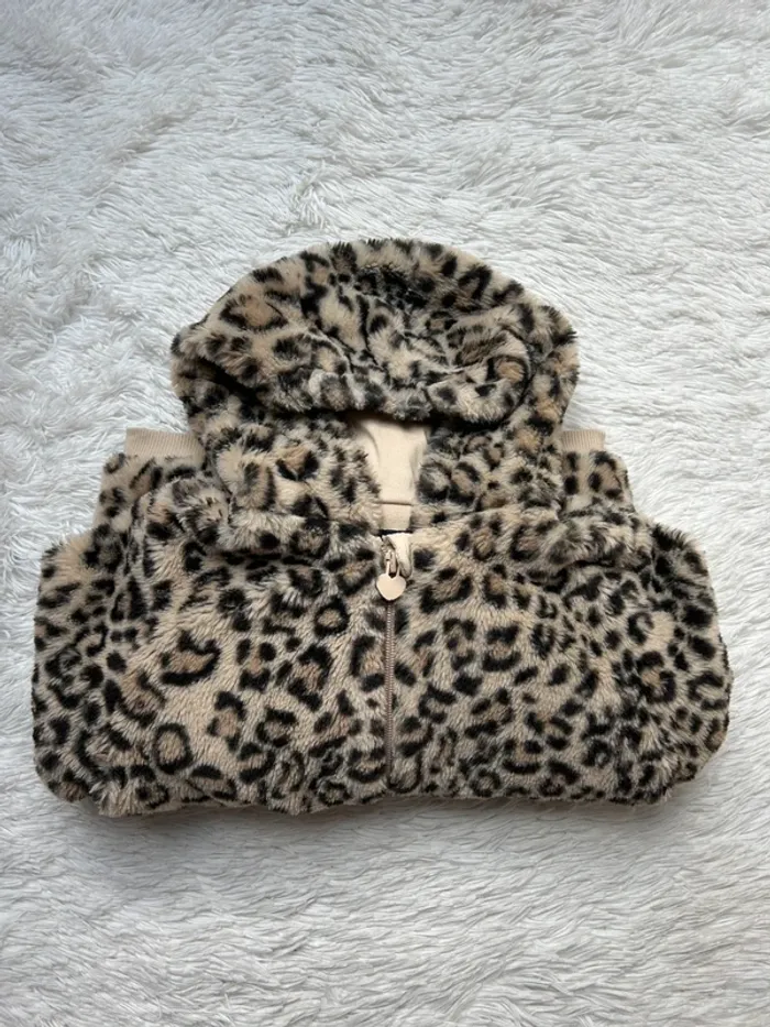 Manteau moumoute léopard Kiabi - photo numéro 3