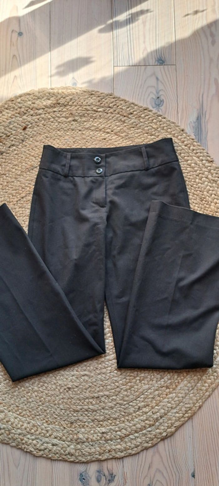 Pantalon tailleur brun foncé