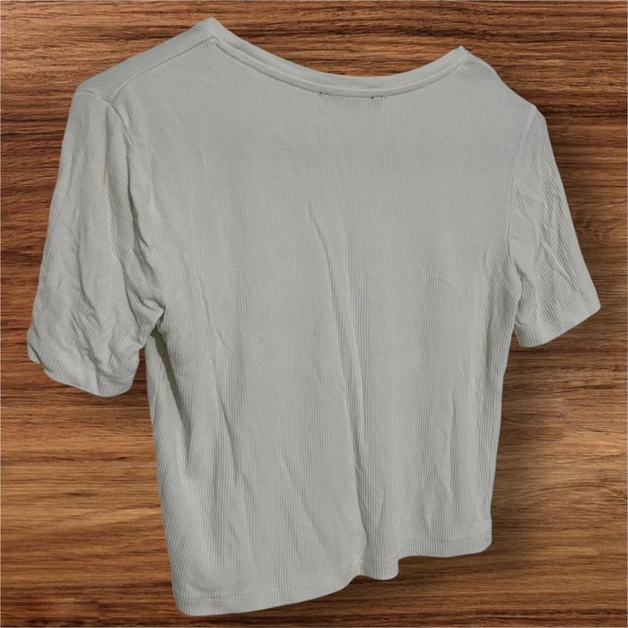 Crop top blanc, Zara - 38/M - photo numéro 3