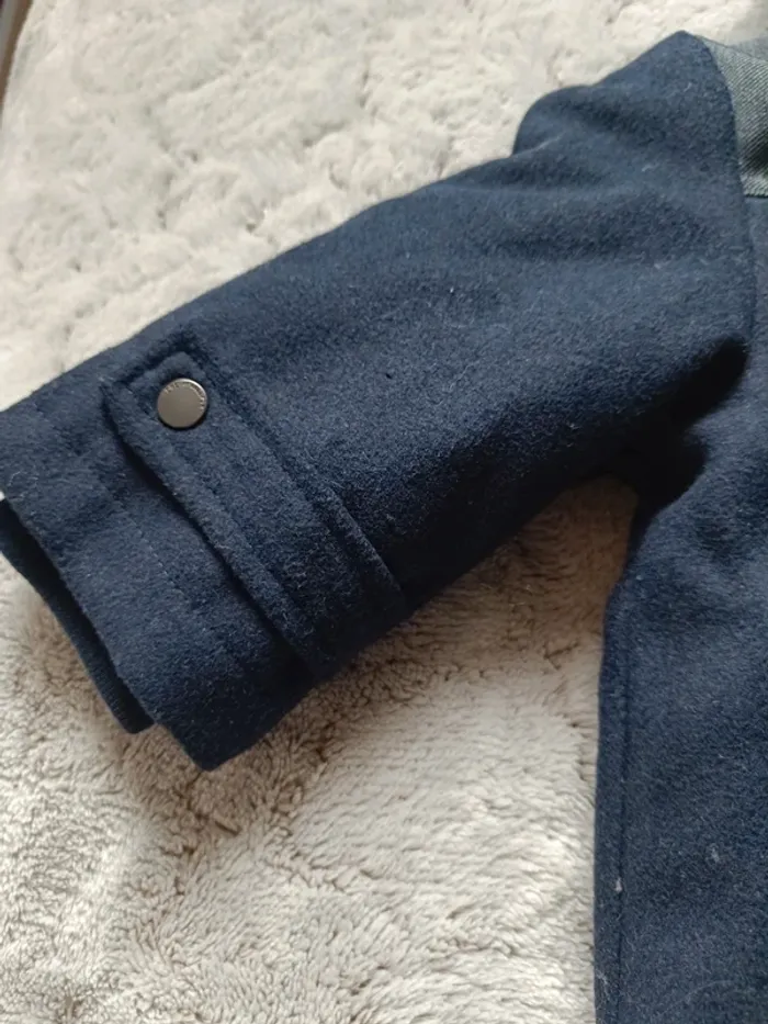 Manteau hiver 9 mois neuf capuche bleu foncé bébé garçon - photo numéro 3