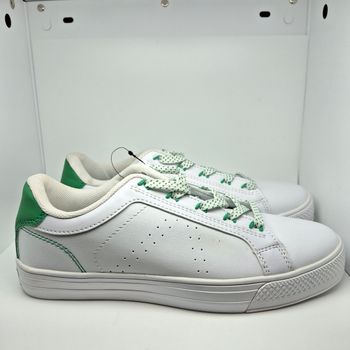 Basket Chaussure à Lacets Blanche/ Verte Neuve