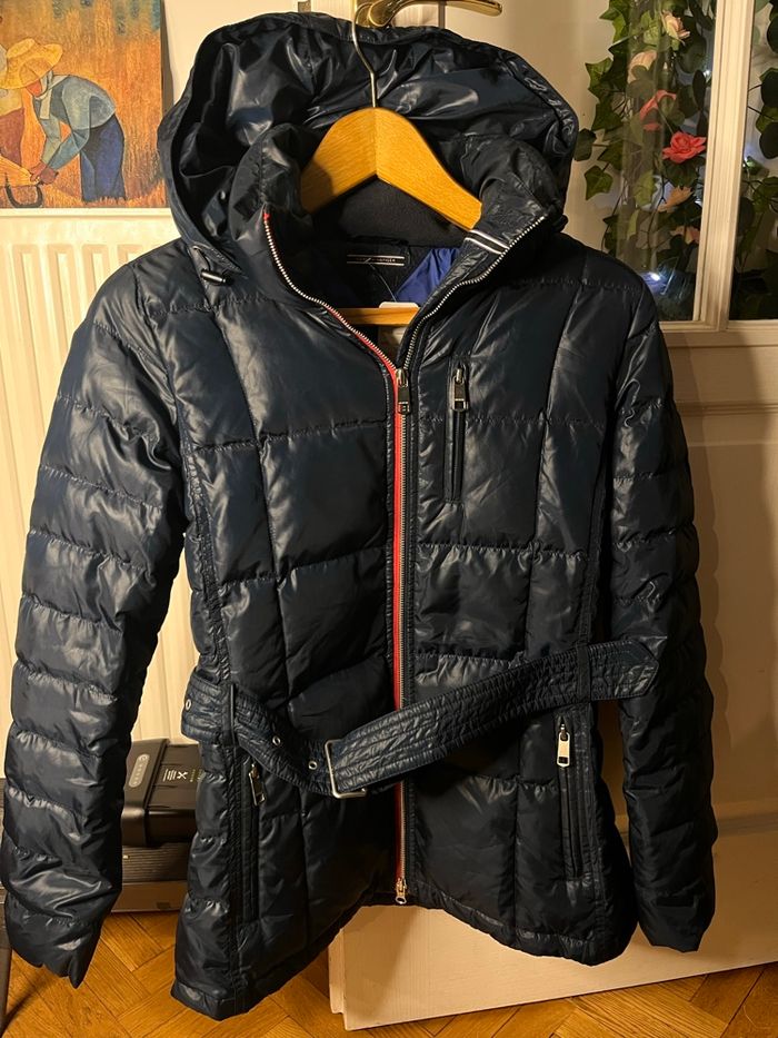 Parka duvet plumes Tommy Hilfiger femme bleu marine - Taille S