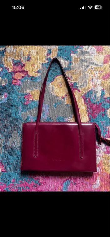 sac. Cuir rouge, italien, coccinelle.