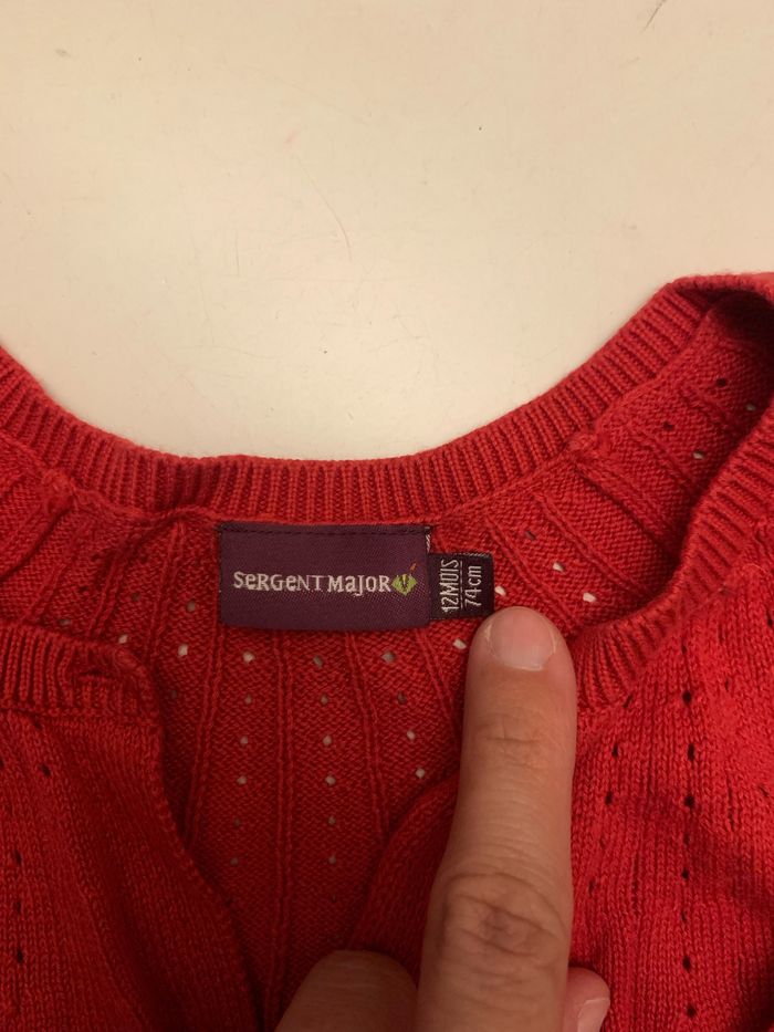 Gilet rouge fille - photo numéro 2